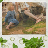 Albert Edelfelt - Schiffbauer Geschirrtuch (Gefaltet)