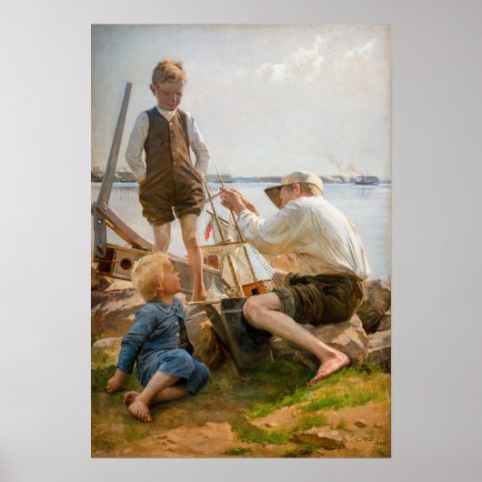 Albert Edelfelt - Schiffbauer Poster (Vorne)
