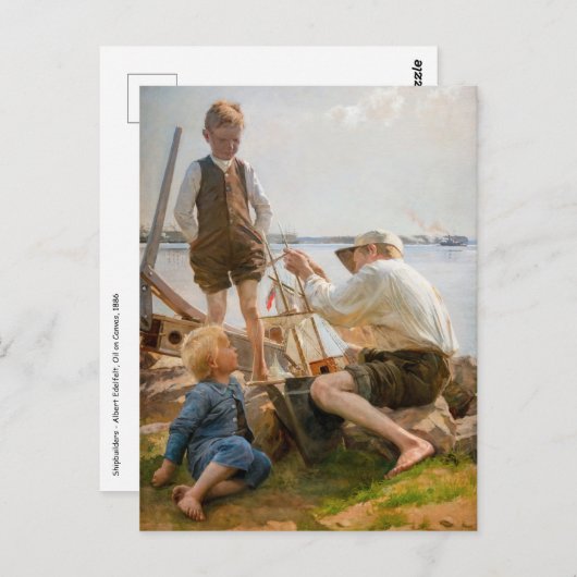 Albert Edelfelt - Schiffbauer Postkarte (Vorne/Hinten)