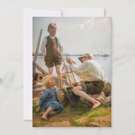 Albert Edelfelt - Schiffsbauer Einladung (Vorderseite)