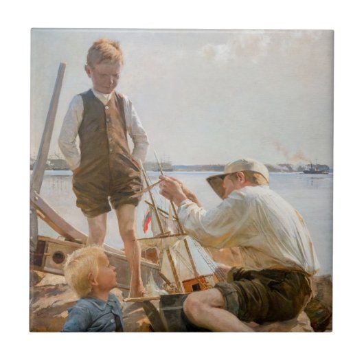 Albert Edelfelt - Schiffsbauer Fliese (Vorderseite)