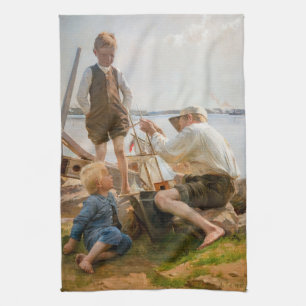 Albert Edelfelt - Schiffsbauer Geschirrtuch
