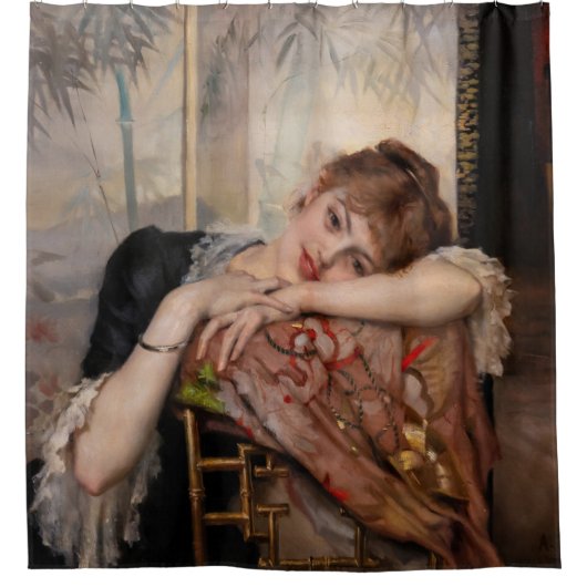 Albert Edelfelt - The Parisienne / Virginie Duschvorhang (Vorderseite)