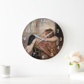 Albert Edelfelt - The Parisienne / Virginie Große Wanduhr (Zuhause)