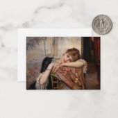 Albert Edelfelt - The Parisienne / Virginie Mitteilungskarte (Vorderseite/Rückseite Beispiel)