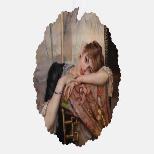 Albert Edelfelt - The Parisienne / Virginie Ornament Karte (Rechts)