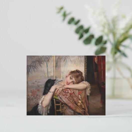 Albert Edelfelt - The Parisienne / Virginie Postkarte (Stehend Vorderseite)