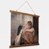 Albert Edelfelt - The Parisienne / Virginie Wandteppich Mit Holzrahmen (Gewinkelt)