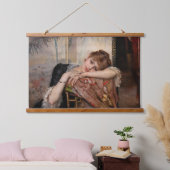 Albert Edelfelt - The Parisienne / Virginie Wandteppich Mit Holzrahmen (Schlafzimmer)