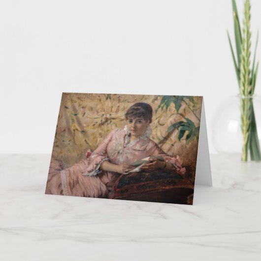 Albert Edelfelt - The Reading Parisienne Karte (Vorderseite)