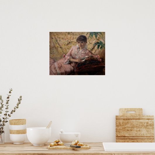 Albert Edelfelt - The Reading Parisienne Poster (Küche)