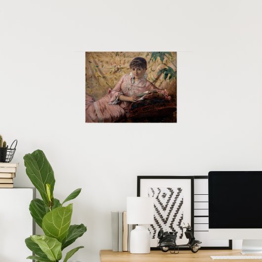 Albert Edelfelt - The Reading Parisienne Poster (Heimbüro)