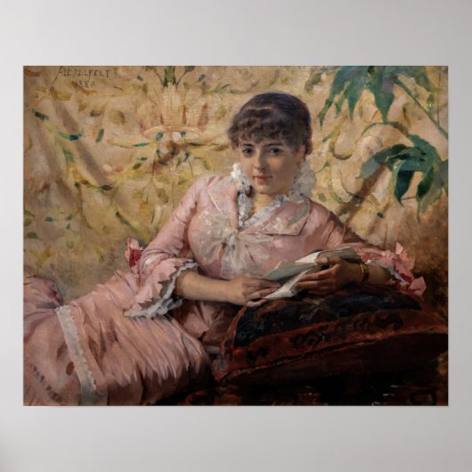 Albert Edelfelt - The Reading Parisienne Poster (Vorne)