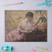 Albert Edelfelt - The Reading Parisienne Seidenpapier (Basteln)