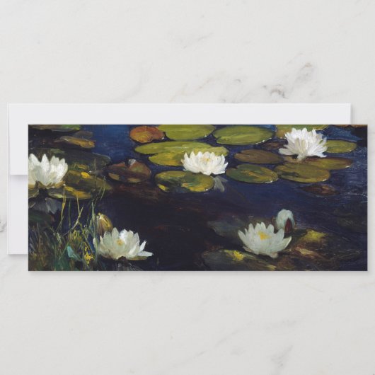 Albert Edelfelt - Water Lilies, Studie Einladung (Vorderseite)