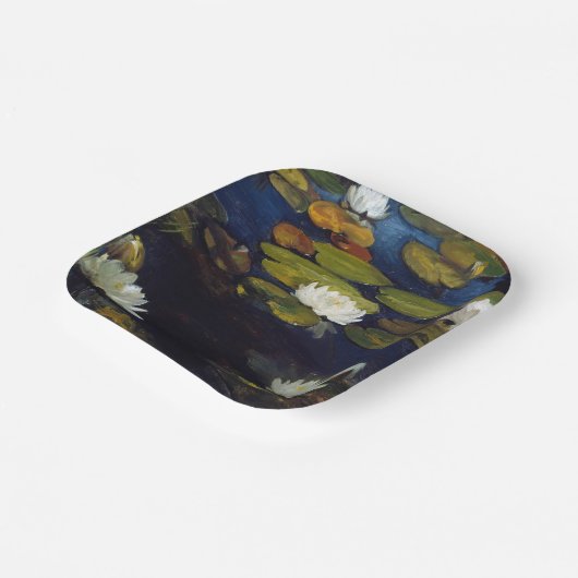 Albert Edelfelt - Water Lilies, Studie Pappteller (Gewinkelt)