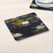 Albert Edelfelt - Water Lilies, Studie Rechteckiger Pappuntersetzer (angewinkelt)