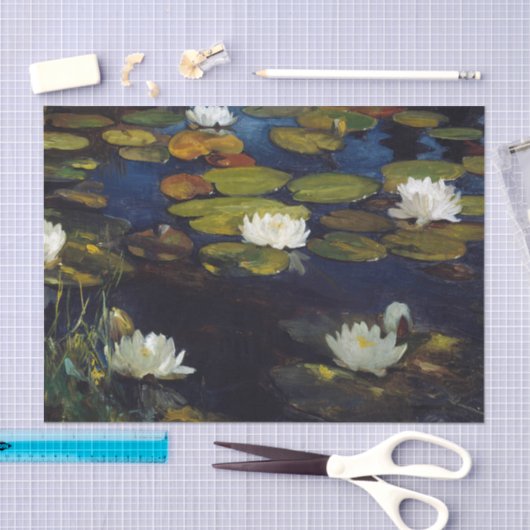 Albert Edelfelt - Water Lilies, Studie Seidenpapier (Handwerk)