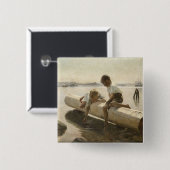 Albert Edelfelt - Zwei Jungs im Protokoll Button (Vorne & Hinten)