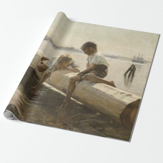 Albert Edelfelt - Zwei Jungs im Protokoll Geschenkpapier (Ungerollt)