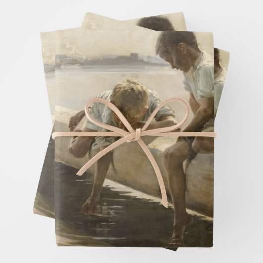 Albert Edelfelt - Zwei Jungs im Protokoll Geschenkpapier Set (Beispiel)