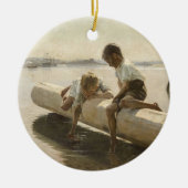 Albert Edelfelt - Zwei Jungs im Protokoll Keramik Ornament (Vorne)