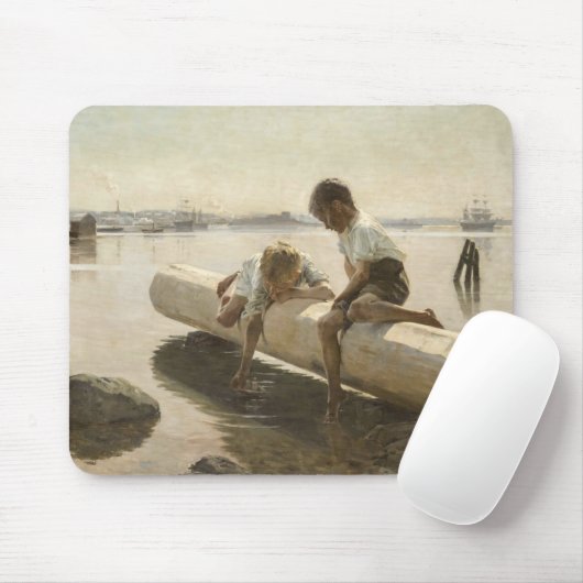 Albert Edelfelt - Zwei Jungs im Protokoll Mousepad (Mit Mouse)