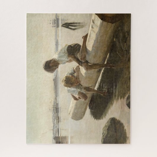 Albert Edelfelt - Zwei Jungs im Protokoll Puzzle (Vertikal)