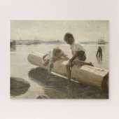 Albert Edelfelt - Zwei Jungs im Protokoll Puzzle (Horizontal)