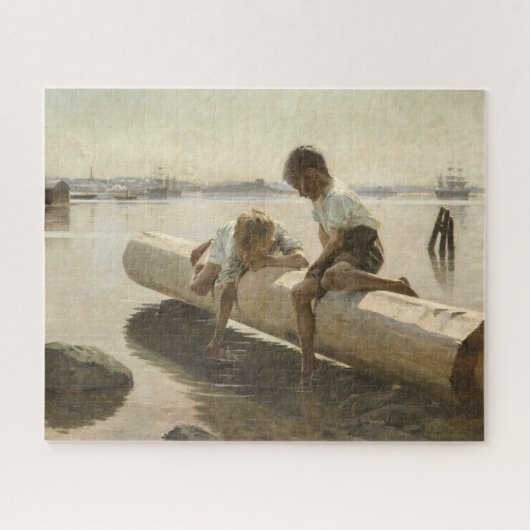 Albert Edelfelt - Zwei Jungs im Protokoll Puzzle (Horizontal)