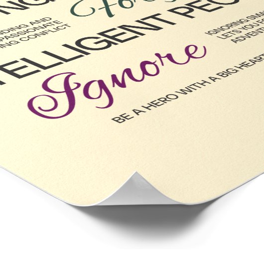 Albert Einstein Forgive Ignore Growth Wisdom Quote Poster (Ecke)