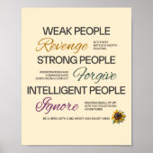 Albert Einstein Forgive Ignore Growth Wisdom Quote Poster (Vorne)