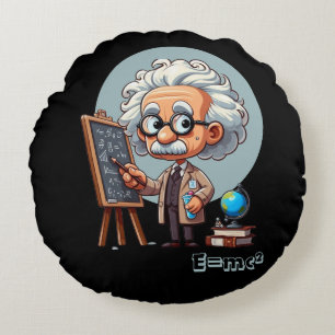 Albert Einstein Rundes Kissen