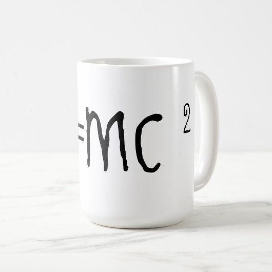 Albert Einsteins E=mc2 Kaffeetasse (VorderseiteRechts)