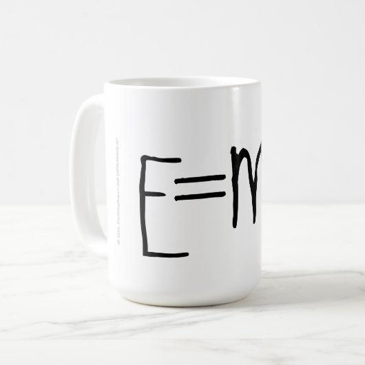 Albert Einsteins E=mc2 Kaffeetasse (Vorderseite Links)