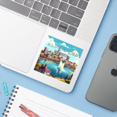 Albert Lea Minnesota 3 Inch Vinyl Sticker (Laptop mit iPhone)