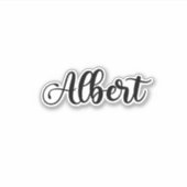 Albert Name - Handgeschriebene Kalligrafie Aufkleber (Vorderseite)