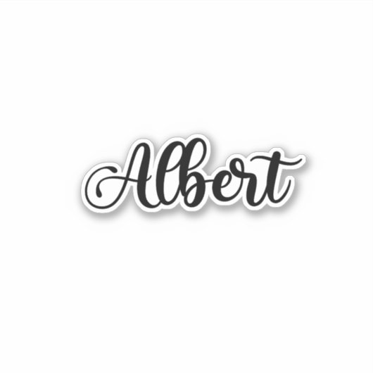 Albert Name - Handgeschriebene Kalligrafie Aufkleber (Vorderseite)