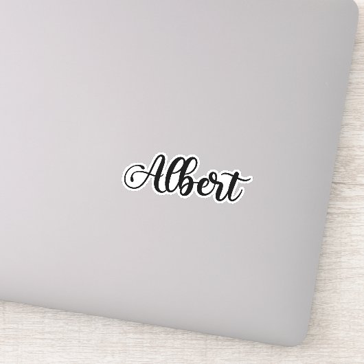 Albert Name - Handgeschriebene Kalligrafie Aufkleber (Detail)