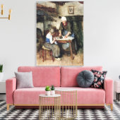 Albert Neuhuys Inneres mit einer Bügeleise für Fra Leinwanddruck (Insitu (Wohnzimmer))