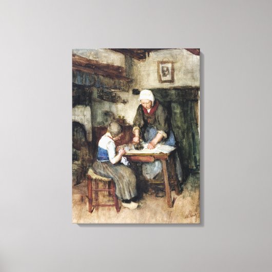 Albert Neuhuys Inneres mit einer Bügeleise für Fra Leinwanddruck (Vorderseite)