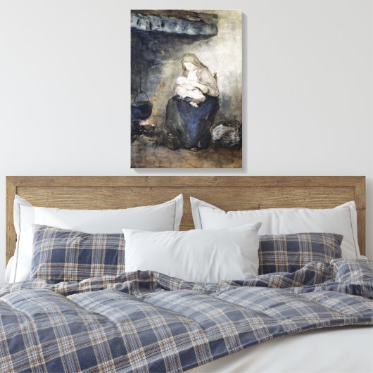 Albert Neuhuys Mutter Pflege ihres Kindes durch di Leinwanddruck (Insitu (Schlafzimmer))