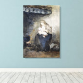 Albert Neuhuys Mutter Pflege ihres Kindes durch di Leinwanddruck (Insitu (Holzboden))