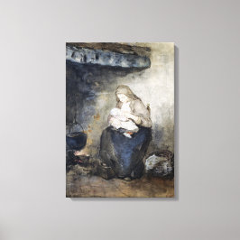 Albert Neuhuys Mutter Pflege ihres Kindes durch di Leinwanddruck