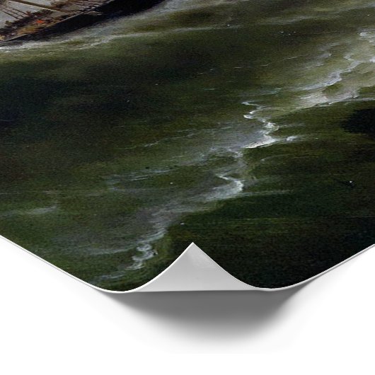 Albert Rieger Steamboat vor der Küste Poster (Ecke)