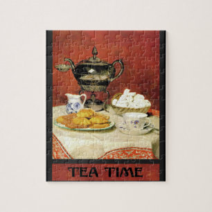 Albert Samuel Anker ~ Teatime-Postkarte Puzzle