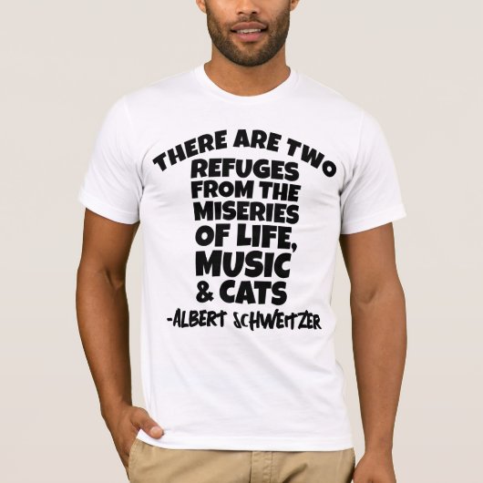 ALBERT SCHWEITZER CAT-KATZEN UND MUSIK-T - SHIRT (Vorderseite)