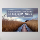 Albert Schweitzer Inspiration Zitat "Wahrheit" Poster (Vorne)