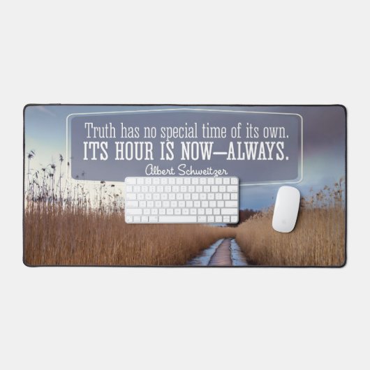 Albert Schweitzer Inspiration Zitat "Wahrheit" Schreibtischunterlage (Tastatur & Maus)