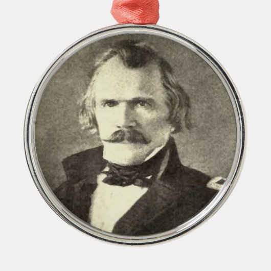 Albert Sidney Johnston Ornament Aus Metall (Vorne)